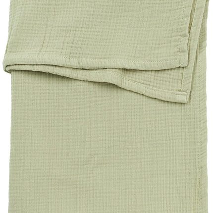 Ledikant laken pre - washed hydrofiel Uni - soft olive - 100x150cm - 0.3 TOG - Babywinkel - 4054703507027