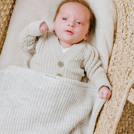 Ledikantdeken teddy Hope dusty grey - Babywinkel - 8720791352745