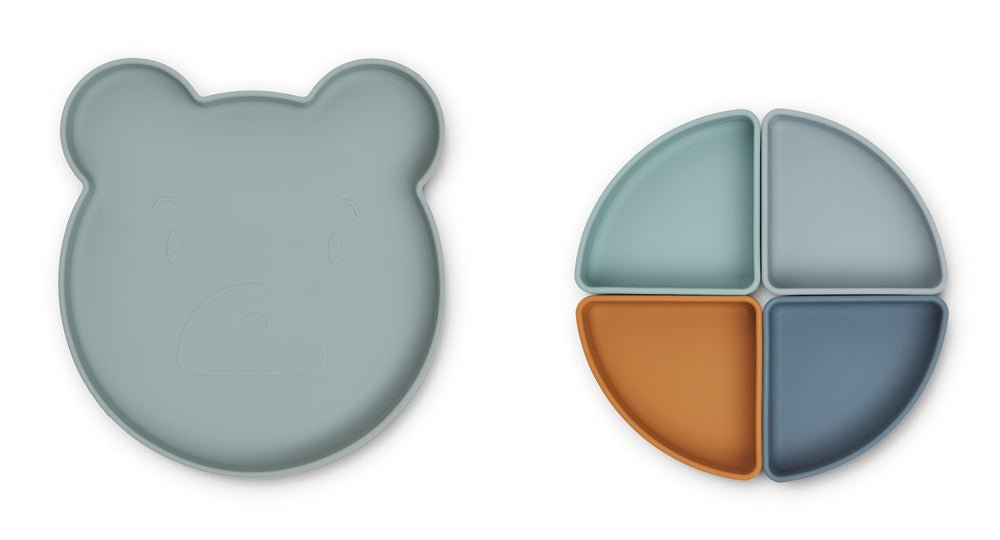 Liewood Babybord Arne Mr Bear Blue Fog koop je bij Babywinkel