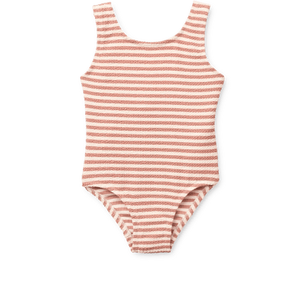 Liewood Badpak Kind Bianco Stripe Coral Blush / Crème De La Crème koop je bij Babywinkel