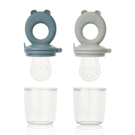 Liewood Fingerfeeder Miranda Bear Shape Whale Blue/Dove Blue 2St - Liewood - Babywinkel - 5715493134785