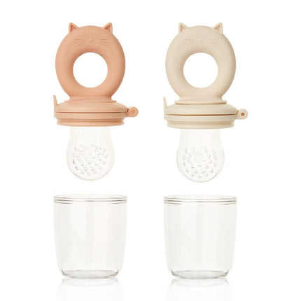 Liewood Fingerfeeder Miranda Cat Shape Tuscany Rose/Apple Blossom 2St - Liewood - Babywinkel - 5715493132231