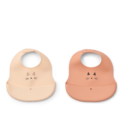 Liewood Slabbetje Ember Cat Appleblossom / Tuscany rose koop je bij Babywinkel