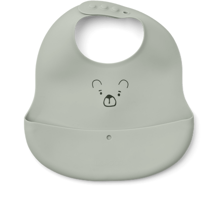 Liewood Slabbetje Ember Mr Bear dove blue / whale blue koop je bij Babywinkel