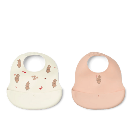 Liewood Slabbetje Ember Printed Wild Child / Rosey 2St koop je bij Babywinkel