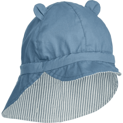 Liewood Zonnehoedje Baby Gorm Omkeerbare Blue Wave / Crème De La Crème koop je bij Babywinkel
