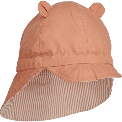 Liewood Zonnehoedje Baby Gorm Omkeerbare Stripe Tuscany Rose / Sandy koop je bij Babywinkel