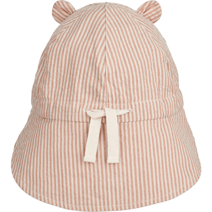 Liewood Zonnehoedje Baby Gorm Omkeerbare Stripe Tuscany Rose / Sandy koop je bij Babywinkel