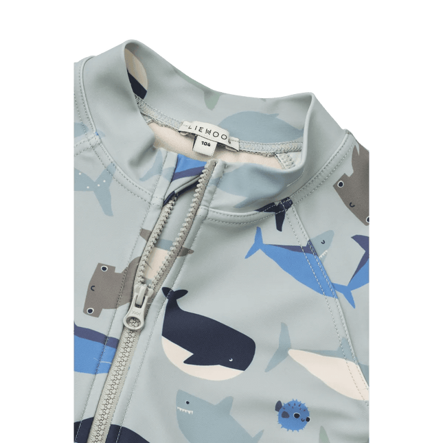 Liewood Zwempak Kind Max Shark / Dove Blue koop je bij Babywinkel