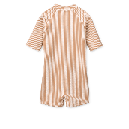 Liewood Zwempak Kind Seersucker Shortsleeve Stripe Pale Tuscany / Creme De La Creme koop je bij Babywinkel