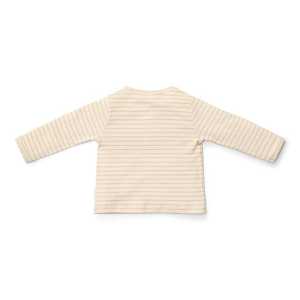 Little Dutch Baby Shirt Lange Mouw Soft Beige Stripe - Babywinkel - 8721122582459