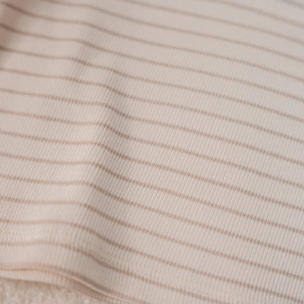 Little Dutch Baby Shirt Lange Mouw Soft Beige Stripe - Babywinkel - 8721122582459