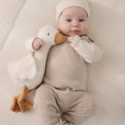 Little Dutch Baby Shirt Lange Mouw Soft Beige Stripe - Babywinkel - 8721122582459