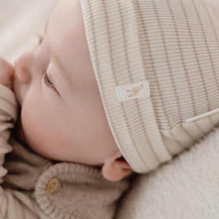 Little Dutch Baby Shirt Lange Mouw Soft Beige Stripe - Babywinkel - 8721122582459