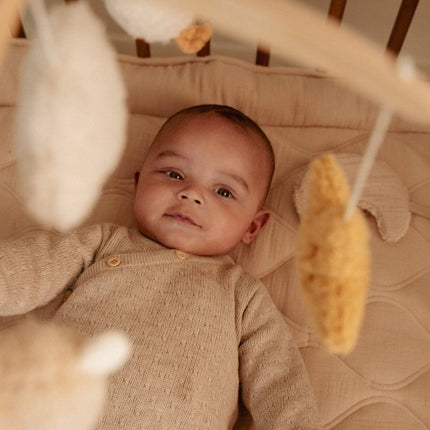 Little Dutch Baby Vestje Overslag Soft Beige Melee - Babywinkel - 8721122582572