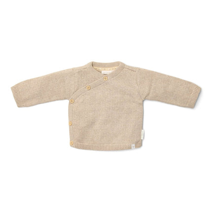 Little Dutch Baby Vestje Overslag Soft Beige Melee - Babywinkel - 8721122582572
