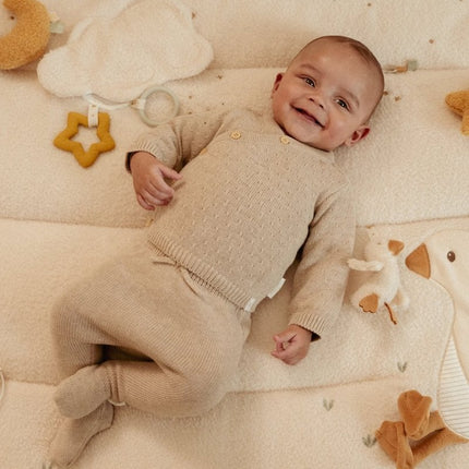 Little Dutch Baby Vestje Overslag Soft Beige Melee - Babywinkel - 8721122582572