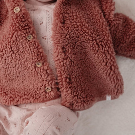 Little Dutch Babyjasje Teddy Pink Blush - Babywinkel - 8721122583456