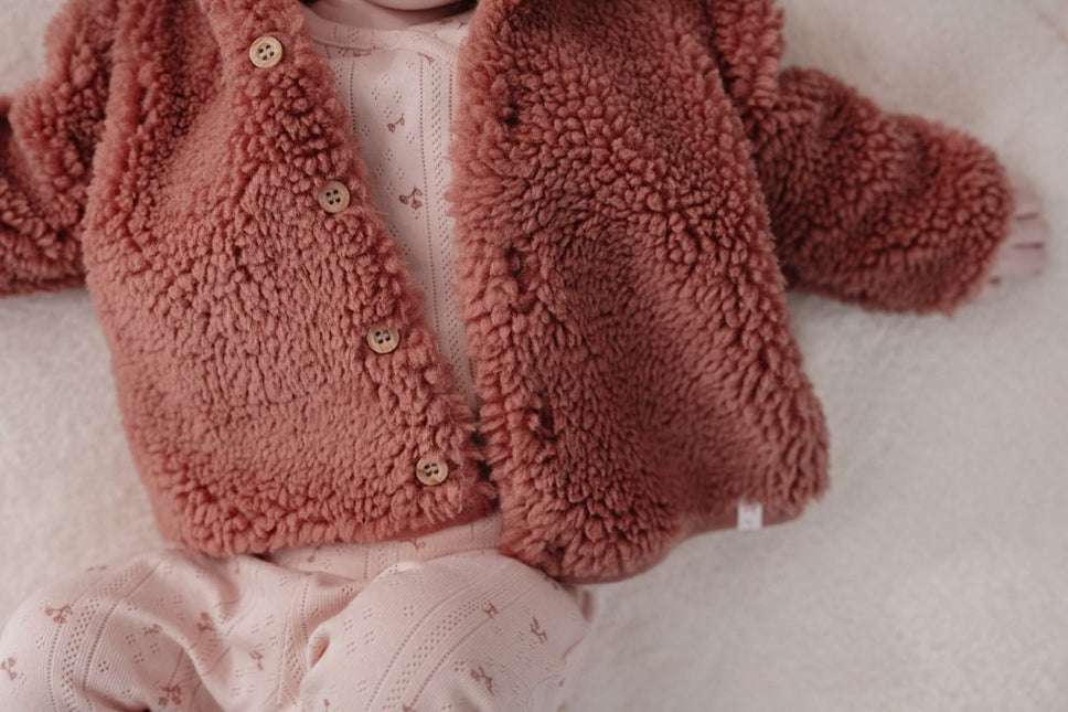 Little Dutch Babyjasje Teddy Pink Blush - Babywinkel - 8721122583456