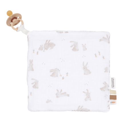 <tc>Little Dutch</tc> Couverture câline Hydrophile Blanc Baby Bunny 20X20Cm