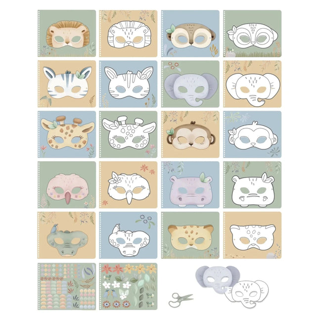 Little Dutch Knutselpakket Maskers Safari Friends koop je bij Babywinkel