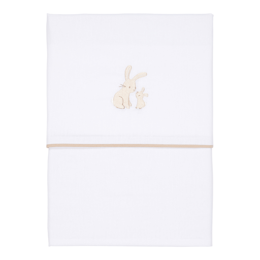 <tc>Little Dutch</tc> Drap de lit Baby Bunny Blanc Brodé