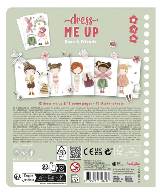 Little Dutch Magnetenboek Rosa Fairy Garden 24 Bladzijdes koop je bij Babywinkel