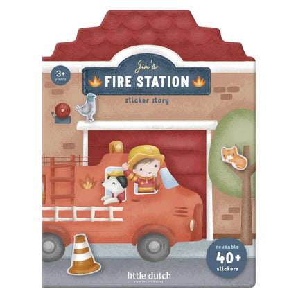 Little Dutch Stickerboek Brandweer Jim koop je bij Babywinkel