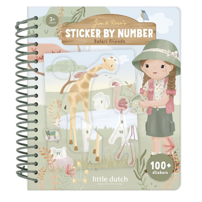 Little Dutch Stickerboek Op Nummer Safari Friends koop je bij Babywinkel