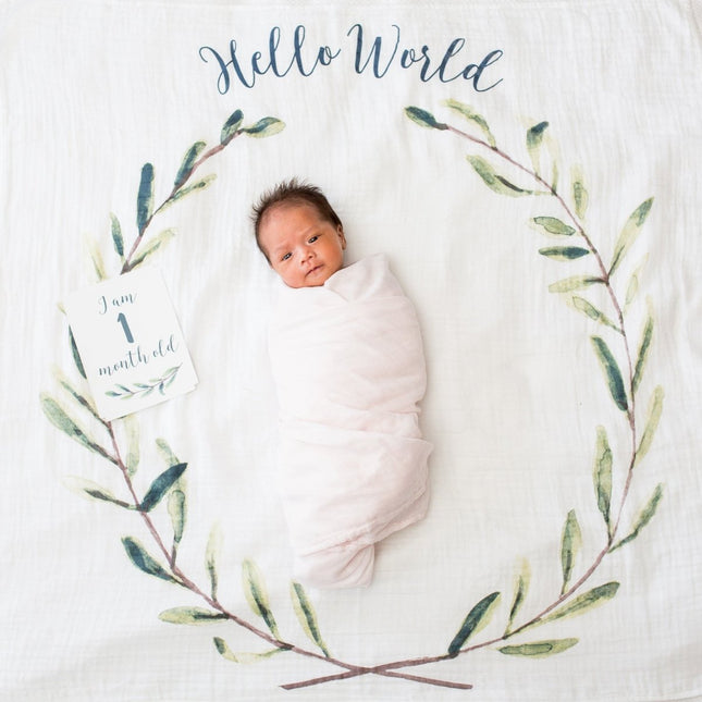Lulujo Mijlpaalkaarten Hello World - Lulujo - Babywinkel - 628233455925