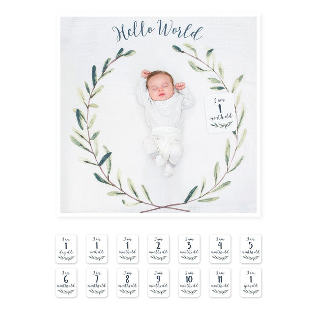 Lulujo Mijlpaalkaarten Hello World - Lulujo - Babywinkel - 628233455925