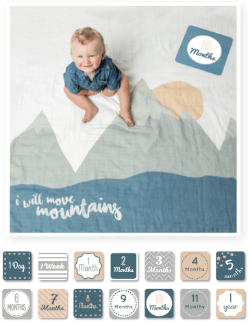 Lulujo Mijlpaalkaarten I Will Move Mountains - Lulujo - Babywinkel - 628233455826