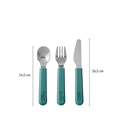 Mepal Baby Bestekset Mio 3 delig Deep Turquoise - Mepal - Babywinkel - 8711269993454