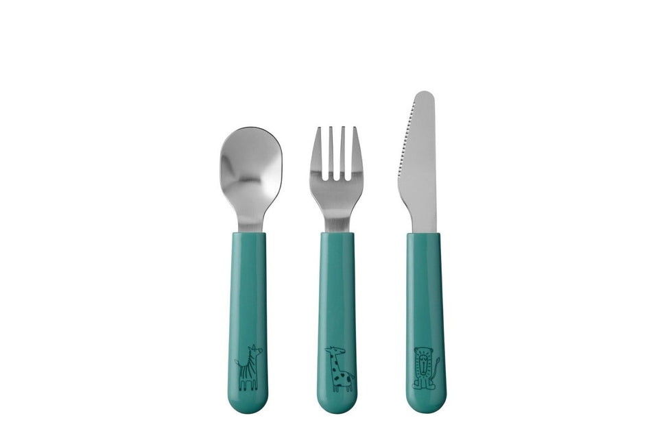 Mepal Baby Bestekset Mio 3 delig Deep Turquoise - Mepal - Babywinkel - 8711269993454