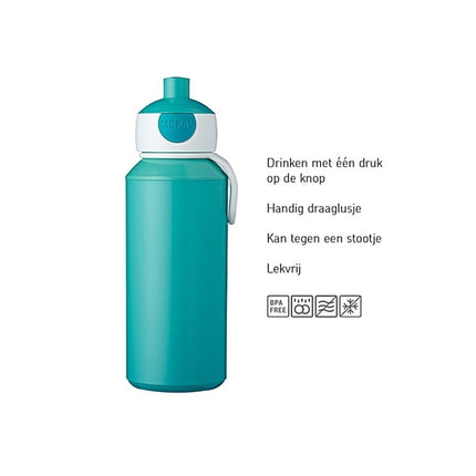 Mepal Drinkfles Pop - Up Campus 400ml Pink - Mepal - Babywinkel - 8711269946979