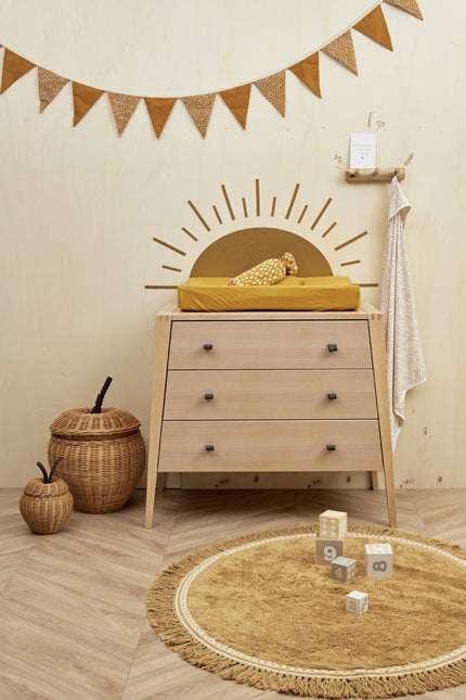 Meyco Aankleedkussenhoes 2St Basic Jersey Cheetah Honey Gold - Meyco - Babywinkel - 4054703862379
