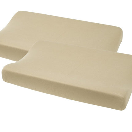 Meyco Aankleedkussenhoes 2St Basic Jersey Sand - Meyco - Babywinkel - 4054703862065