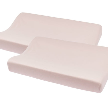 Meyco Aankleedkussenhoes 2St Basic Jersey Soft Pink - Meyco - Babywinkel - 4054703582819