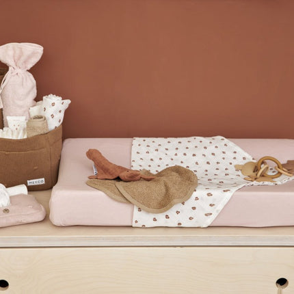 Meyco Aankleedkussenhoes 2St Basic Jersey Soft Pink - Meyco - Babywinkel - 4054703582819