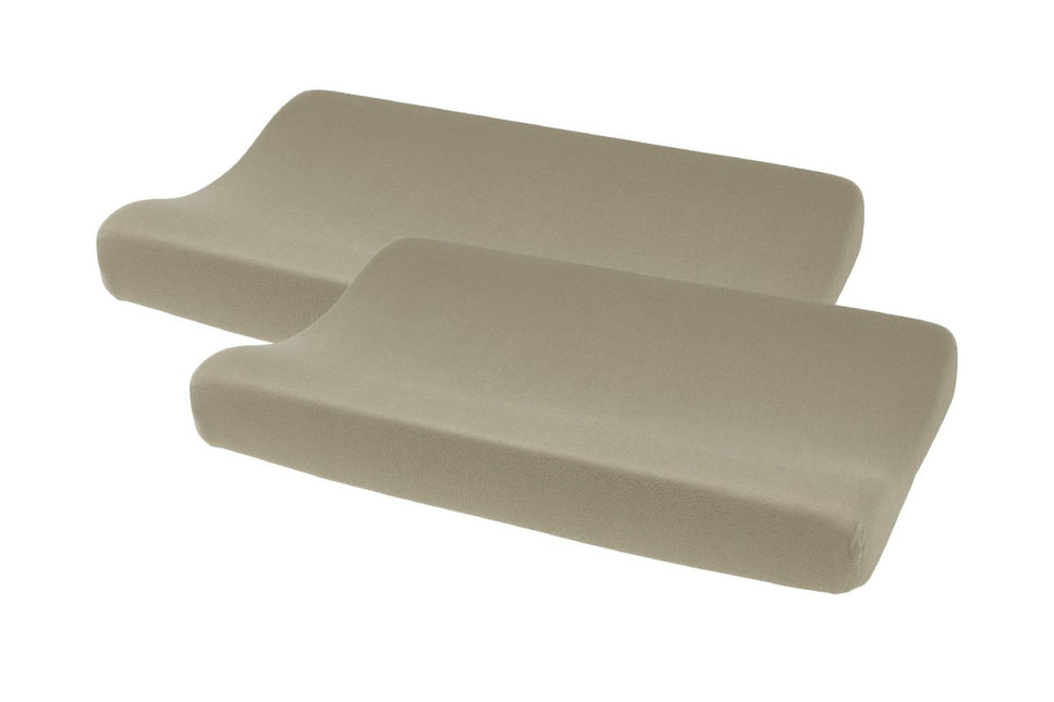 Meyco Aankleedkussenhoes 2St Basic Jersey Taupe - Meyco - Babywinkel - 4054703862171