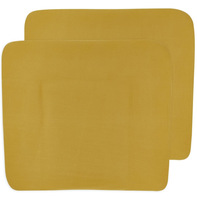 Meyco Aankleedkussenhoes 3K 2St Basic Jersey Honey Gold - Meyco - Babywinkel - 4054703842104