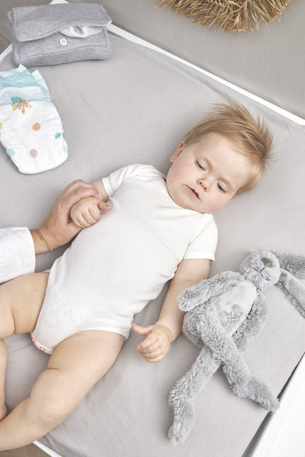 Meyco Aankleedkussenhoes 3K Basic Jersey Lichtgrijs - Meyco - Babywinkel - 4054703840056