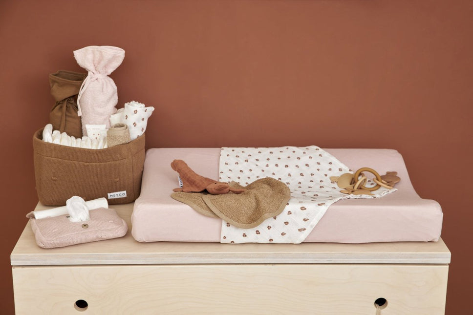 Meyco Aankleedkussenhoes Basic Jersey Soft Pink - Meyco - Babywinkel - 4054703586817