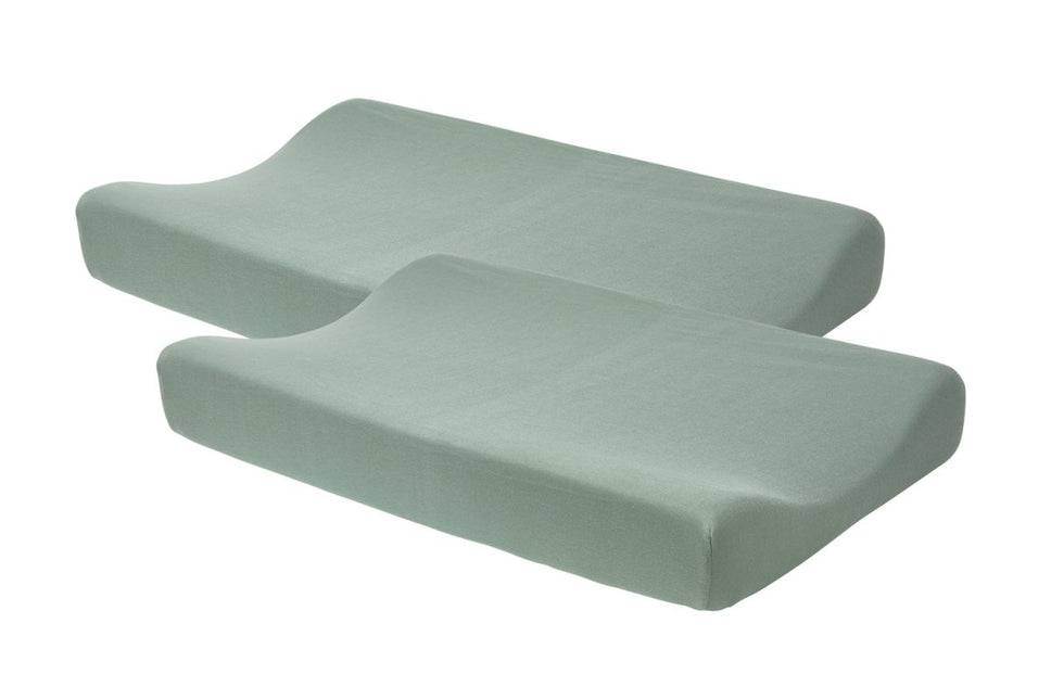 Meyco Aankleedkussenhoes Basic Jersey Stone Green 2st - Meyco - Babywinkel - 4054703862225