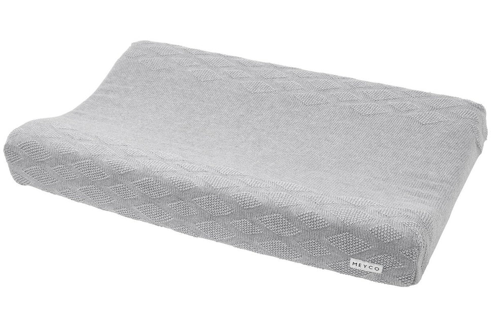 Meyco Aankleedkussenhoes Diamond Grijs Melange - Meyco - Babywinkel - 4054703633306