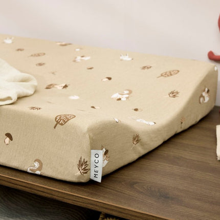 Meyco Aankleedkussenhoes Forest Animals Sand 50X70cm - Meyco - Babywinkel - 4054703056013