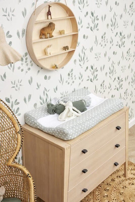 Meyco Aankleedkussenhoes Little Dots Forest Green - Meyco - Babywinkel - 4054703216325