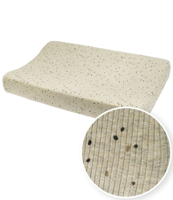 Meyco Aankleedkussenhoes Rib Mini Spot Sand Melange 50X70cm - Meyco - Babywinkel - 4054703224016