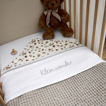 Meyco Baby Wafel Teddy Ledikant Deken Greige 100x150cm - Meyco - Babywinkel - 4054703218022