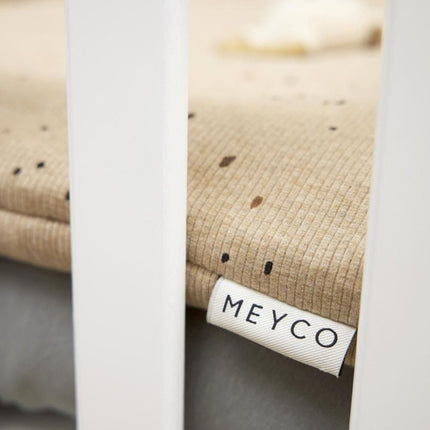 Meyco Boxkleed Rib Mini Spot Toffee Melange 80X100cm - Meyco - Babywinkel - 4054703225426